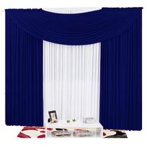 Cortina Em Malha Com Bando 3,00 M X 2,50 M - Cores Diversas