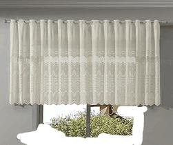 Cortina Em Renda Arabesco 2,20m X 80cm Para Pia Ou Janela