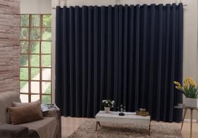 Cortina Em Tecido Blackout Preto 4,00X2,50