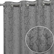 cortina em tecido jacquard cinza sala quarto semi blackout 4,00x2,80 cortina em tecido jacquard cinza sala quarto semi blackout 4,00x2,80
