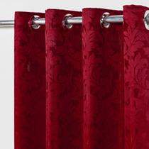 Cortina Em Tecido Jacquard Royal 2,70 M X 1,60 M - Vermelho