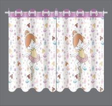 Cortina Estampada infantil Super lindas 2.20 x 1.50 Bailarina
