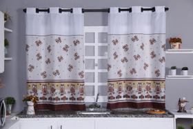 Cortina Estampada para cozinha em Oxford 2,40x1,30