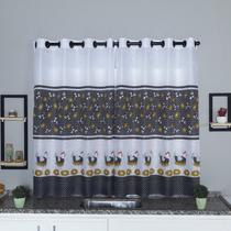 Cortina Estampada para cozinha em Oxford 2,40x1,30 Cortina Estampada para cozinha em Oxford 2,40x1,30