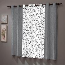 Cortina Estampada para Janela Sueli 200x180cm Realce Top Sultan