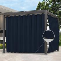 Cortina Exterior Fácil de Usar, Impermeable y a Prueba de Viento, Color Azul Marino, 137x274 cm Cortina Exterior Fácil de Usar, Impermeable y a Prueba de Viento, Color Azul Marino, 137x274 cm