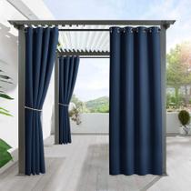 Cortina externa RYB HOME Azul marinho 132x213 cm Impermeável