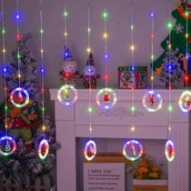 Cortina Fio de Fada 130 Leds Color Figuras Natalinas Cortina Fio de Fada 130 Leds Color Figuras Natalinas