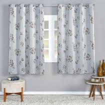 Cortina Flora 2,80M X 1,60M Jacquard Corta Luz Sala Jasmin