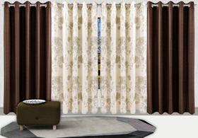 Cortina Floral - Quarto e Sala - Cannes - 6,00m x 2,60m - Chocolate - P/ Varão - Cortilester Cortina Floral - Quarto e Sala - Cannes - 6,00m x 2,60m - Chocolate - P/ Varão - Cortilester