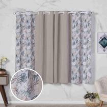 Cortina Floratta Decoração De Sala, Cozinha, 2,00M X 1,70M