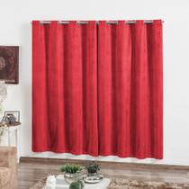 Cortina Franciele Blackout 2,80m x 2,00m Vermelho