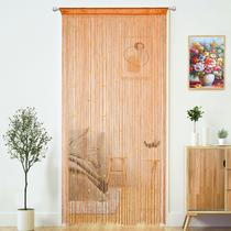 Cortina frisada YaoYue para portas, borlas, miçangas (laranja)