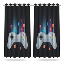 Cortina Gamer Jogos Infantil 2,60x1,50m Mod 02 - Tecido