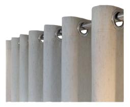 Cortina Gaze De Linho Flame Voal Com Forro Varão 4,00x2,60