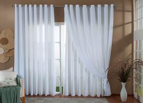 Cortina Gaze De Linho Forro Blackout 4,00x2,50 Sala E Quarto Varias Cores
