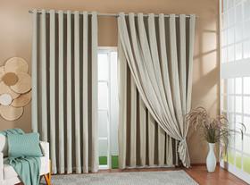 Cortina Gaze De Linho Forro Blackout 6,00x2,80 Sala E Quarto Varias Cores