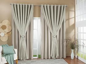 Cortina Ge Linho Forro Blackout 4,00X2,70 Sala E Quarto