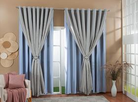 Cortina Ge Linho Forro Blackout 7,00X2,80M Cinza Cortina Ge Linho Forro Blackout 7,00X2,80M Cinza