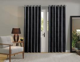Cortina Grande Jacquard para sala quarto 4 x 2,5 m Admirare