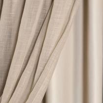 Cortina GRANDE Voil Gaze de Linho 4 x 2,70 Forro de Microfibra - AF ENXOVAIS
