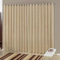 Cortina Helena Cetim Amassado Varão Simples 3,00m x 2,60m Caramelo