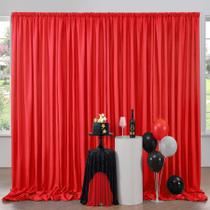 Cortina Hyper Red 305x305 cm Pano de fundo de festa de poliéster