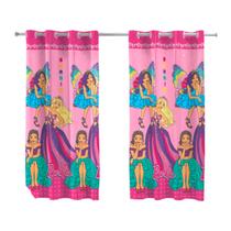 Cortina ilhos Microfibra Infantil Barbie Reinos Magicos 1,50x1,80 Cortina ilhos Microfibra Infantil Barbie Reinos Magicos 1,50x1,80