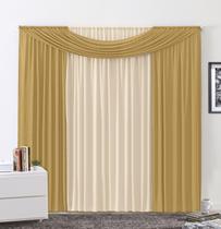 Cortina Impéria 3,00x2,30m Marfim e Dourado Cortina Impéria 3,00x2,30m Marfim e Dourado