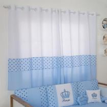 Cortina Imperial Azul Claro 2,00 Metros Infantil E Bebe enxoval quarto