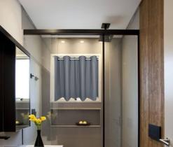 Cortina impermeável para Janela De Banheiro Tampa Visão - 1,10m X 80
