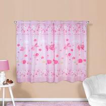 Cortina Infantil 2,00x1,50 Estampa Bebê Quarto Borboleta