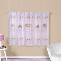 Cortina Infantil 2,00x1,50 Estampa Bebê Quarto Meninas