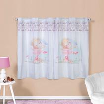 Cortina Infantil 2,00x1,50 Estampa Bebê Quarto Ursinha Love