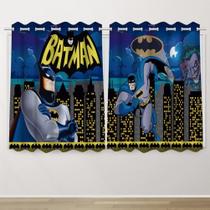 Cortina Infantil 2,60x1,50 Batman Decoração Quarto Criança- IMPAKTO VISUAL