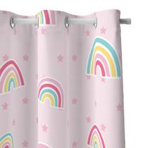 Cortina Infantil Arco Íris para Quarto de Menina 2,80x1,40m Cortina Infantil Arco Íris para Quarto de Menina 2,80x1,40m