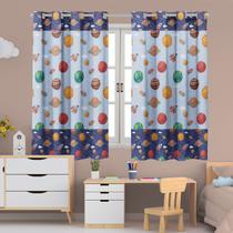 Cortina Infantil Blackout Estampada 2,00x1,40 Decoração, Quarto, Menina, Menina, Criança.