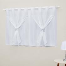 Cortina infantil branca para creche 2,20x1,30 berçário Kids