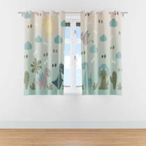 Cortina Infantil Dinossauro Jurassic Menino 2,80x1,40m Cortina Infantil Dinossauro Jurassic Menino 2,80x1,40m