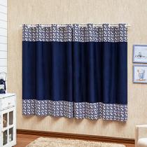 Cortina Infantil Estampada 2M X 1,70M Baby Marinho
