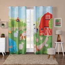 Cortina Infantil Estampada 3,00X2,20M Fendinha