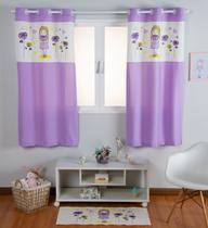 Cortina Infantil Estampada Menininha 2,00x1,70m Lilás Cortina Infantil Estampada Menininha 2,00x1,70m Lilás
