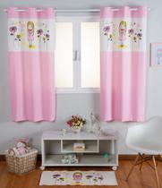 Cortina Infantil Estampada Menininha 2,00x1,70m Rosa Cortina Infantil Estampada Menininha 2,00x1,70m Rosa