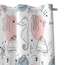Cortina Infantil Fundo do Mar para Quarto 2,80x1,40m Cortina Infantil Fundo do Mar para Quarto 2,80x1,40m