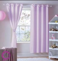 Cortina infantil fuxique 2,00 x1,80m - Rosa