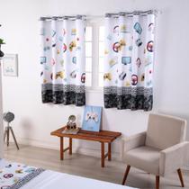 Cortina Infantil Juvenil Quarto Menino Boy para Varão Simples Duplo 2m Estampada