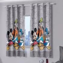 Cortina Infantil Quarto 2,60x1,60m - Tecido Premium - Amigos Do Mickey