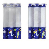 Cortina Infantil Quarto Criança 2,00M X 1,30M Astronauta