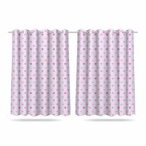 Cortina Infantil Quarto Menina Corações 2,60x1,50m Mod 01 Cortina Infantil Quarto Menina Corações 2,60x1,50m Mod 01