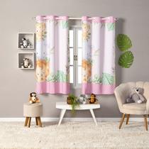 Cortina Infantil Safari Baby 2.00x1.40 Blackout Corta Luz Decoração, Menino, Menina, Quarto, Baby, Bebe